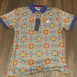 AKOO POLO SHIRT TANGIER SS MEN’S SIZE L
NWT
Colorful Geometric Polo Shirt
